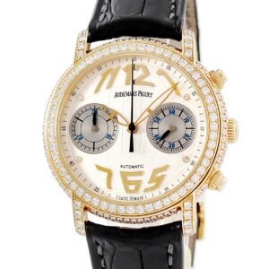 オーデマピゲ AUDEMARS PIGUET ジュール オーデマ 25999BA.ZZ.D088CR.01 K18YG無垢 純正ダイヤ クロノグラフ メンズ 腕時計自動巻き シルバー 【中古】中古美品