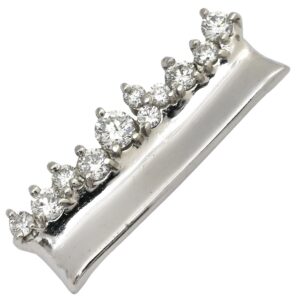 ペンダントトップ ダイヤモンド 0.27ct プラチナシルバー PT900 ネックレストップ バー 【中古】中古品