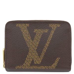 【SALE】 ルイヴィトン LOUIS VUITTON コインケース ジッピー コインパース レザー モノグラムジャイアントキャンバス モノグラム ゴールド金具 茶 小銭入れ カード入れ M69354 RFID 【中古】