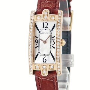 ハリーウィンストン Harry Winston レディ アヴェニューC 330LQR AVCQHM19RR002 K18PG無垢 純正ダイヤ シェル レディース 腕時計クオーツ ホワイト 【中古】