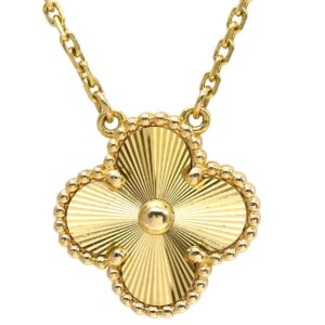 ヴァンクリーフアーペル Van Cleef & Arpels ネックレス ヴィンテージ アルハンブラ ペンダント イエローゴールド Au750 18K ギヨシェ VCARP4KL00 【中古】