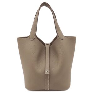 エルメス HERMES ハンドバッグ ピコタンロック MM トリヨンクレマンス エトゥープ シルバー金具 新品 未使用 グレージュ K刻印(2025年製) 【箱】 【中古】