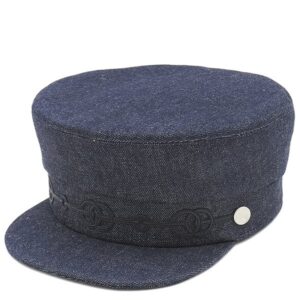 エルメス Herms キャスケット カブール クリケティス コットン インディゴ 58 シルバー金具 デニム 帽子 【箱】 【中古】