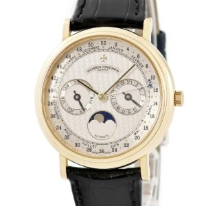 ヴァシュロン・コンスタンタン VACHERON CONSTANTIN パトリモニー フルカレンダー ムーンフェイズ 47052/000J-4 K18YG無垢 メンズ 腕時計自動巻き シルバー 【中古】