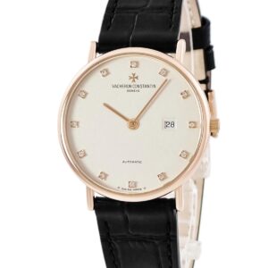 ヴァシュロン・コンスタンタン VACHERON CONSTANTIN パトリモニー 48002/000R-8356 K18RG無垢 純正ダイヤ メンズ レディース 腕時計自動巻き ベージュ 【中古】中古美品
