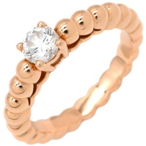 ヴァンクリーフアーペル Van Cleef & Arpels リング 指輪 ペルレ ソリティア ダイヤ ローズゴールド #48 Au750 18K ピンクゴールド PG 7.5号 VCARO1WI00 【箱】 【中古】新品同様品