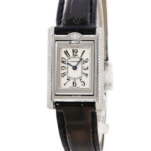カルティエ Cartier タンク バスキュラント SM WA203531 K18WG無垢 純正ダイヤ 角型 反転ケース レディース 腕時計クオーツ シルバー 【中古】