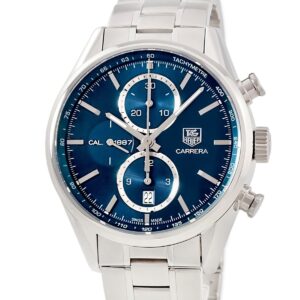 タグホイヤー TAG Heuer カレラ キャリバー1887 クロノグラフ CAR2115.BA0724 ブルー デイト スモールセコンド メンズ 腕時計自動巻き ブルー 【中古】中古美品