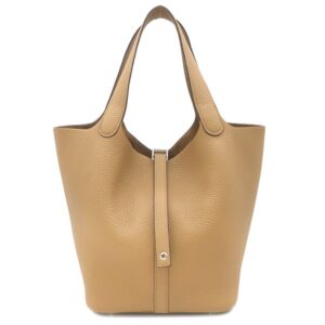 エルメス HERMES ハンドバッグ ピコタンロック MM 22 トリヨンクレマンス ビスキュイ シルバー金具 新品 未使用 茶 2025年製 K 【箱】 【中古】未使用保管品