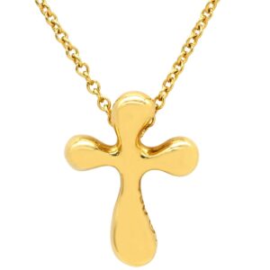 ティファニー Tiffany & Co ネックレス スモールクロス イエローゴールド エルサ ペレッティ 18K 750 YG 十字架 【中古】中古美品
