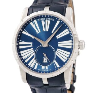 ロジェデュブイ ROGER DUBUIS エクスカリバー42 DBEX0535 スモセコ デイト 青 ブルー ローマン シースルーバック メンズ 腕時計自動巻き ブルー 【中古】