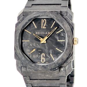 ブルガリ BVLGARI オクト フィニッシモ カーボンゴールド 103779 BGO40CXT 新品同様 K18PG×カーボン メンズ 腕時計自動巻き ブラック 【中古】