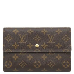 ルイヴィトン LOUIS VUITTON 長財布 ポシェット パスポール モノグラムキャンバス モノグラム ゴールド金具 茶 三つ折り M60135 CA0053 【箱】 【中古】