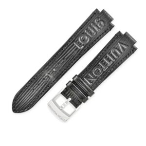 ルイヴィトン LOUIS VUITTON 腕時計パーツ タンブール用 レザーバンド エピレザー ステンレススチール ブラック 純正 ベルト 純正SS製尾錠付き エピ 替え 21mm 黒 ブラック R15307 【中古】中古美品