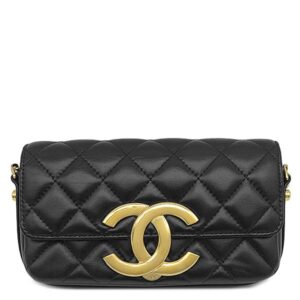 シャネル CHANEL ショルダーバッグ マトラッセ フォンケース レザー ブラック ヴィンテージ金具 ジャイアントココマーク AP3207 ランダムシリアル 【保存袋】 【中古】未使用保管品