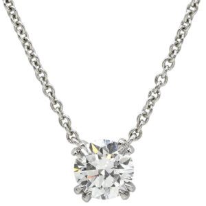 ハリーウィンストン Harry Winston ネックレス ラウンドカット ソリティア プラチナシルバー プラチナ 1粒 1石 ダイア 0.55ct PIDPRD005SI 【箱】 【中古】中古美品