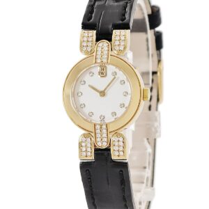 ハリーウィンストン Harry Winston プルミエール K18YG無垢 ダイヤモンド ラウンド レディース 腕時計クオーツ ホワイト 【中古】