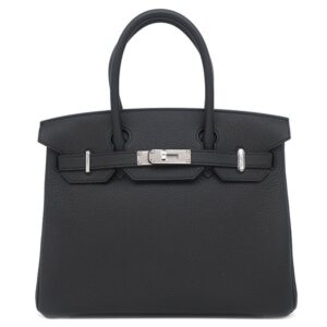 エルメス HERMES ハンドバッグ バーキン30 トゴ ブラック シルバー金具 新品 未使用 黒 K刻印(2025年製) 【箱】 【中古】