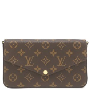 ルイヴィトン LOUIS VUITTON チェーンウォレット ポシェット フェリシー モノグラムキャンバス モノグラム ゴールド金具 茶 ショルダーバッグ M81896 RFID 【箱】 【中古】