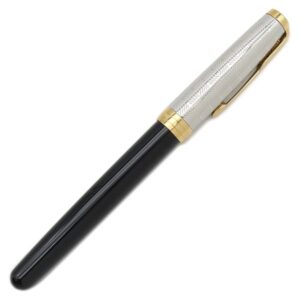 パーカー PARKER 万年筆 ソネット プレミアム メタル＆ブラックGT ステンレス GP 真鍮 ラッカー K18WG(ペン先) シルバーXブラックXゴールド F(細字) コンバーター・カートリッジ両用式 2119784 【ケース】 【中古】未使用保管品