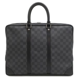 ルイヴィトン LOUIS VUITTON ビジネスバッグ ポルトドキュマン ヴォワヤージュ レザー ダミエグラフィットキャンバス ダミエグラフィット シルバー金具 鍵・パドロック・ネームタグ欠品 N41125 BA3170 【中古】