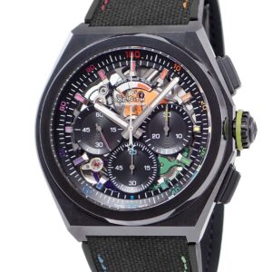 ゼニス ZENITH デファイ 21 クロマ II エルプリメロ 49.9013.9004/21.R952 OH済 スケルトン 黒 限定 メンズ 腕時計自動巻き ブラック 【中古】中古美品