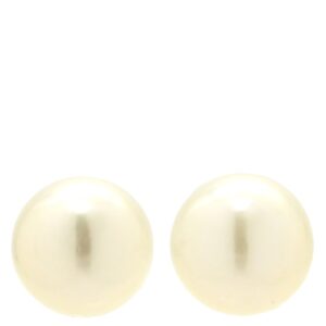 ピアス パール 7.4mm ホワイト×イエローゴールド 白 真珠 1粒 1P Au750 18K 18金 スタッドピアス 【中古】中古品
