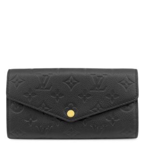 ルイヴィトン LOUIS VUITTON 長財布 ポルトフォイユ サラ モノグラムアンプラント ノワール ゴールド金具 エンヴェロップ型 フラップ M82257 RFID 【箱】 【中古】中古美品