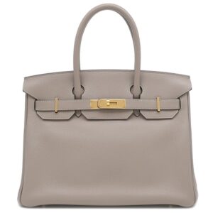 エルメス HERMES ハンドバッグ バーキン30 レザー トリヨンノビーヨ グリアスファルト ゴールド金具 グレージュ リカラー有 Y 【保存袋】 【中古】中古美品