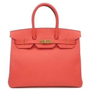 エルメス HERMES ハンドバッグ バーキン35 ヴォーエプソン ローズジャイプール ゴールド金具 X刻印 【箱】 【中古】
