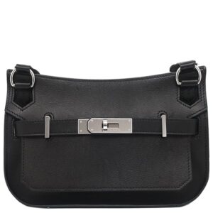 エルメス HERMES ショルダーバッグ ジプシエール ミニ エバーグレイン ブラック シルバー金具 黒 B刻印(2023年製) 【箱】 【中古】