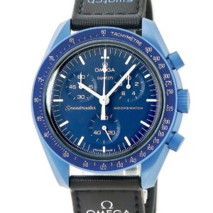 オメガ OMEGA スピードマスター バイオセラミック ムーンスウォッチ ミッション to ネプチューン SO33N100 メンズ 腕時計クオーツ ブルー 【中古】