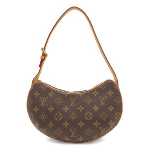 【★3％OFFクーポン】ルイヴィトン LOUIS VUITTON ショルダーバッグ ポシェット クロワッサン モノグラムキャンバス モノグラム ゴールド金具 茶 M51510 MI0024 【中古】中古美品