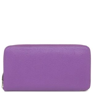 エルメス HERMES 長財布 アザップロング クラシック シェーブル パルム シルバー金具 ラウンドファスナー □O 【箱】 【中古】中古美品