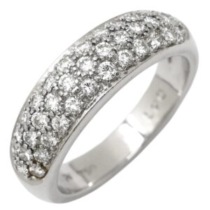ポンテヴェキオ Ponte Vecchio リング 指輪 パヴェダイヤ リング ホワイトゴールド 18K 18金 AU750 WG 3列 一文字 2.5号 【中古】中古品