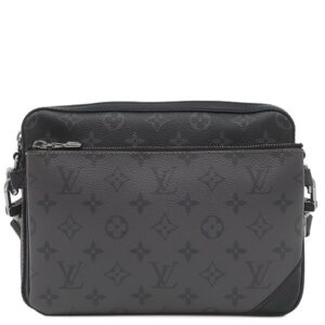 ルイヴィトン LOUIS VUITTON ショルダーバッグ トリオ メッセンジャー モノグラムエクリプス モノグラムエクリプスリバースキャンバス モノグラムエクリプス シルバー金具 黒 グレー M69443 RFID 【中古】新品同様品