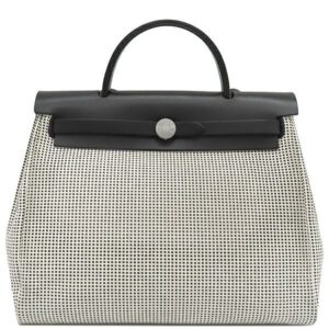 エルメス HERMES 2WAYバッグ エールバッグジップPM 31 ルトゥルネ キャンバス レザー トワルキャドリーユ ヴァッシュハンター ブラック キャンバス Z刻印 【保存袋】 【中古】