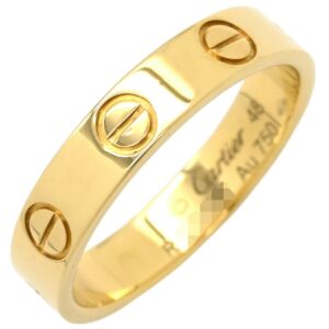 カルティエ Cartier リング 指輪 スモールモデル イエローゴールド #48 LOVE Ring Au750 18K ミニラブリング 8号 B4085000 【中古】