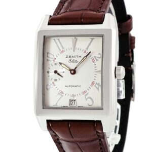 ゼニス ZENITH エリート ポートロワイヤル 01.0250.684/01 OH済 スモールセコンド デイト アラビア メンズ 腕時計自動巻き シルバー 【中古】中古美品