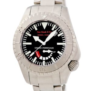 ジラールペルゴ GIRARD PERREGAUX シーホーク2 プロ3000 49940-21-631-21A デイト パワーリザーブインジケーター メンズ 腕時計自動巻き ブラック 【中古】