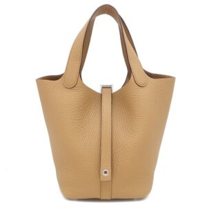 エルメス HERMES ハンドバッグ ピコタンロックPM トリヨンクレマンス ビスキュイ シルバー金具 新品 未使用 茶 2025年製 K 【箱】 【中古】