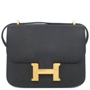 エルメス HERMES ショルダーバッグ コンスタンスミニ 3 ミロワール ヴォーエプソン ブラック ゴールド金具 黒 U 【保存袋】 【中古】中古美品