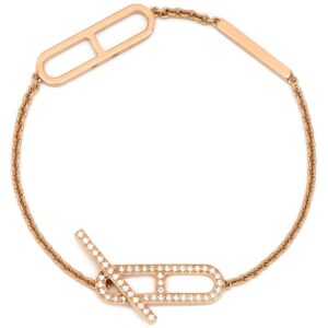 エルメス HERMES ブレスレット エヴァー シェーヌダンクル ダイヤ ローズゴールド ST ピンクゴールド 18K 750AU 54Pダイヤ 【中古】