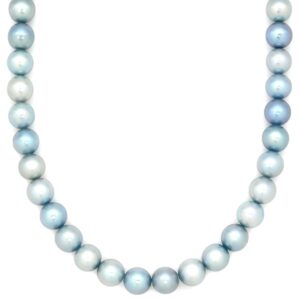 タサキ TASAKI ネックレス パール 7.5-7.8mm ブルー×ホワイトゴールド 青 TASAKI 14K 585AU 真珠 ラウンドシェイプ 【中古】中古美品