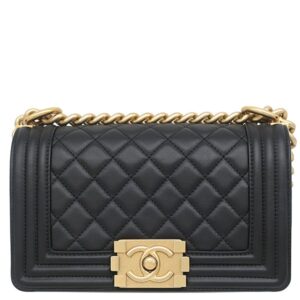シャネル CHANEL ショルダーバッグ ボーイシャネル 20 ラムスキン ブラック マットゴールド金具 黒 チェーンバッグ A67085 ランダムシリアル 【中古】新品同様品