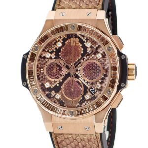 ウブロ HUBLOT ビッグバン ボア ゴールド ブラウン 341.PX.7918.PR.1979 K18PG×Ti コンビ 純正ダイヤ 限定 メンズ 腕時計自動巻き ブラウン 【中古】中古美品