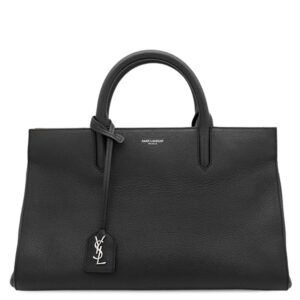 イヴ・サンローラン Yves Saint Laurent 2WAYバッグ カバ リヴゴーシュ レザー ブラック シルバー金具 トートバッグ ハンドバッグ ショルダー 574108 【保存袋】 【中古】中古美品