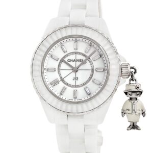 シャネル CHANEL J12 マドモアゼル アクテ II 33mm H6478 K18WG×セラミック 純正ダイヤ 白 限定 レディース 腕時計クオーツ ホワイト 【中古】中古美品