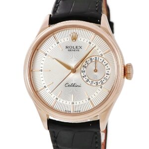 ロレックス ROLEX チェリーニ デイト 50515 ランダム番 K18エバーローズゴールド無垢 ギョウシェ メンズ 腕時計自動巻き シルバー 【中古】