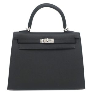 エルメス HERMES 2WAYバッグ ケリー25 外縫い ヴォーエプソン ブラック シルバー金具 新品 未使用 黒 2025年製 K 【箱】 【中古】未使用保管品